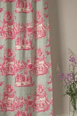 Ancient Column Pink Linen Panel