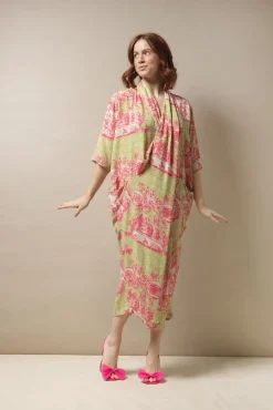 Ancient Columns Olive Rachel Dress