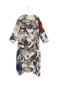 Butterflies Cobalt Asymmetric Dress