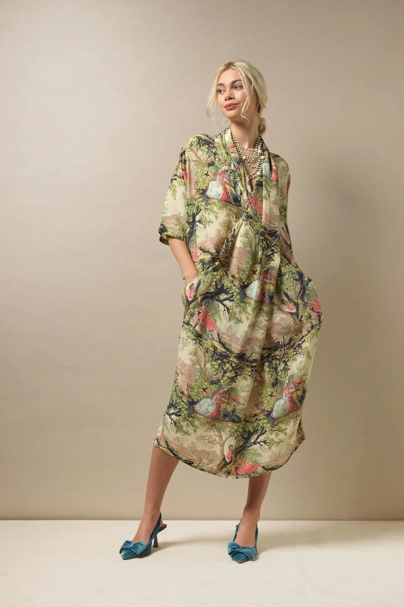 Country Toile Rachel Dress