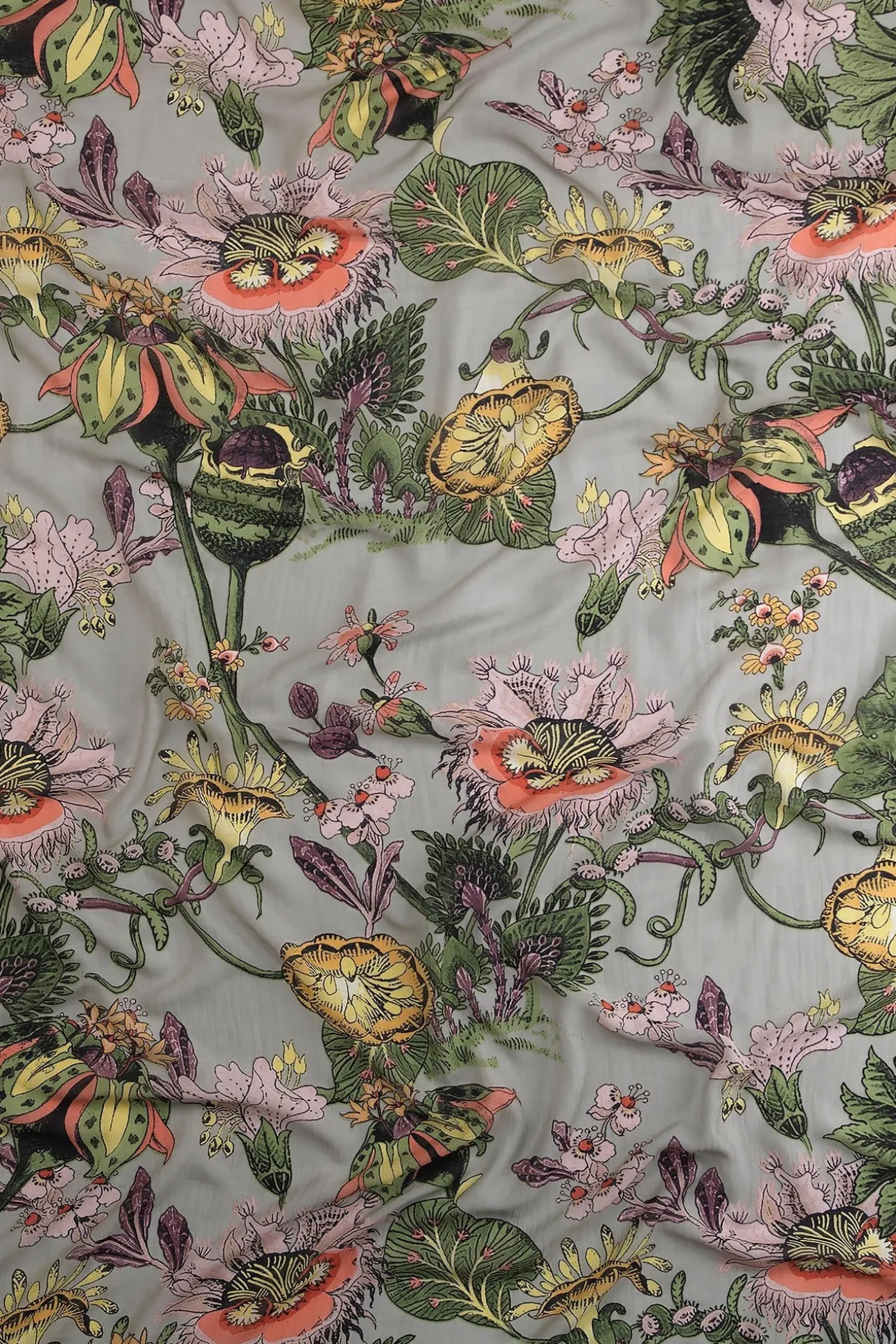 Eccentric Blooms Putty Scarf