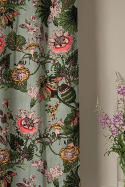 Eccentric Bloooms Putty Linen Panel
