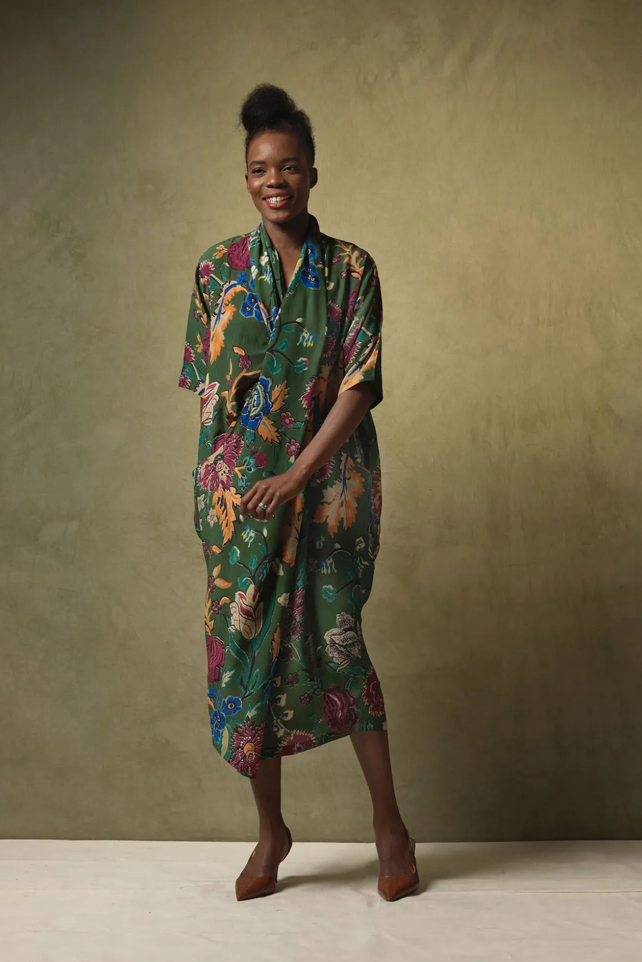 Flower Vase Green Rachel Dress