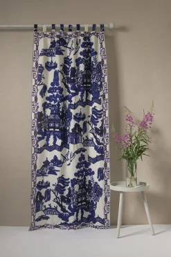Giant Willow Blue Linen Panel