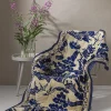 Giant Willow Blue Velvet Throw