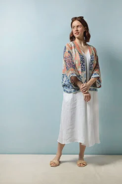 Indian Summer Blue Kimono