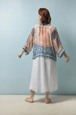 Indian Summer Blue Kimono
