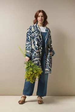 Jaipur Blue Velvet Boyfriend Jacket