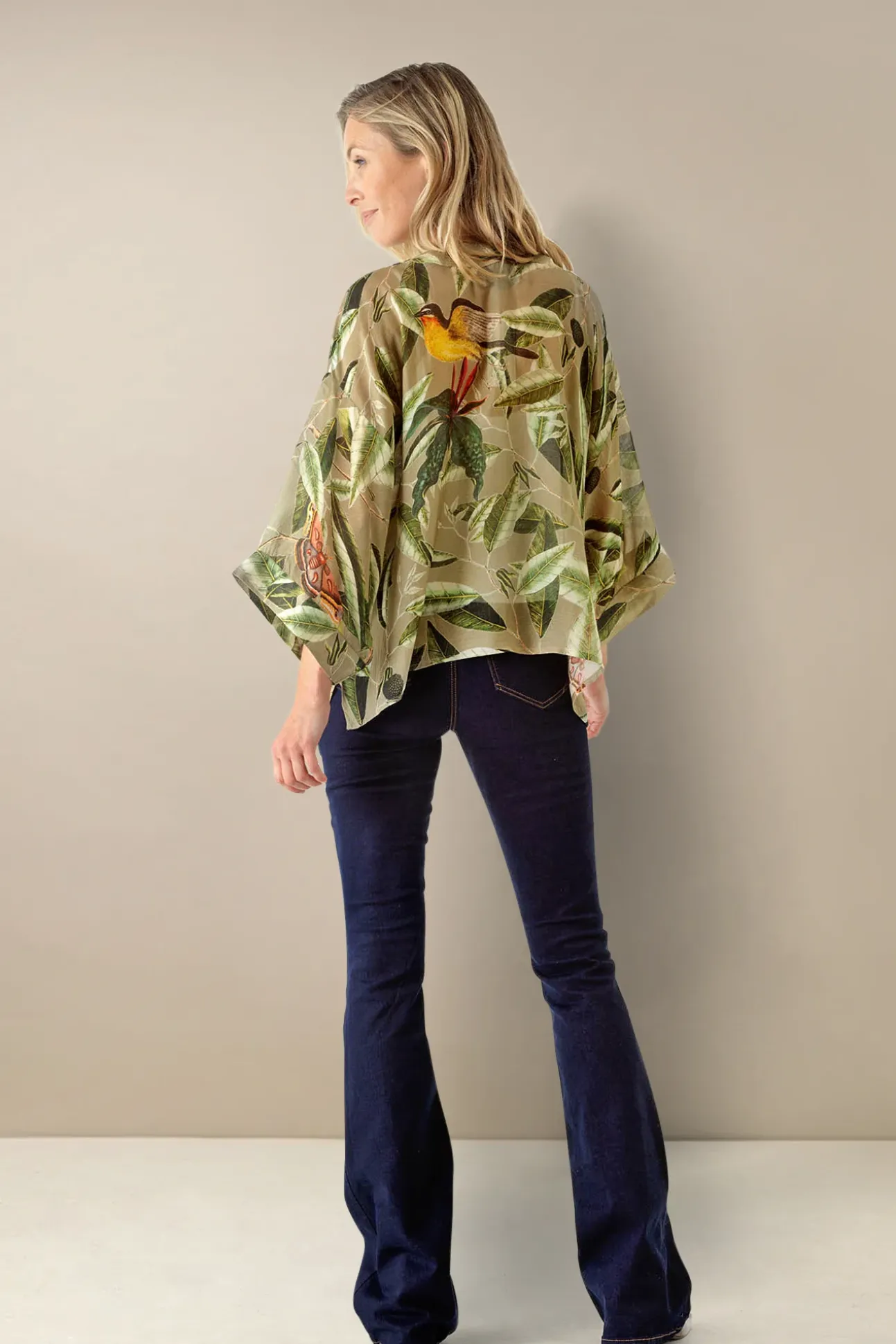 Kew Evergreen Stone Kimono
