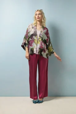 Kew Protea Duck Egg Kimono