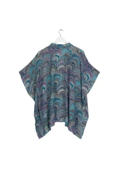 Marbled Blue Tunic Top