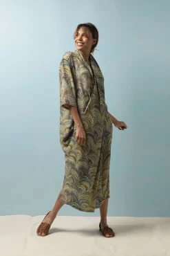 Marbled Green Rachel Dress