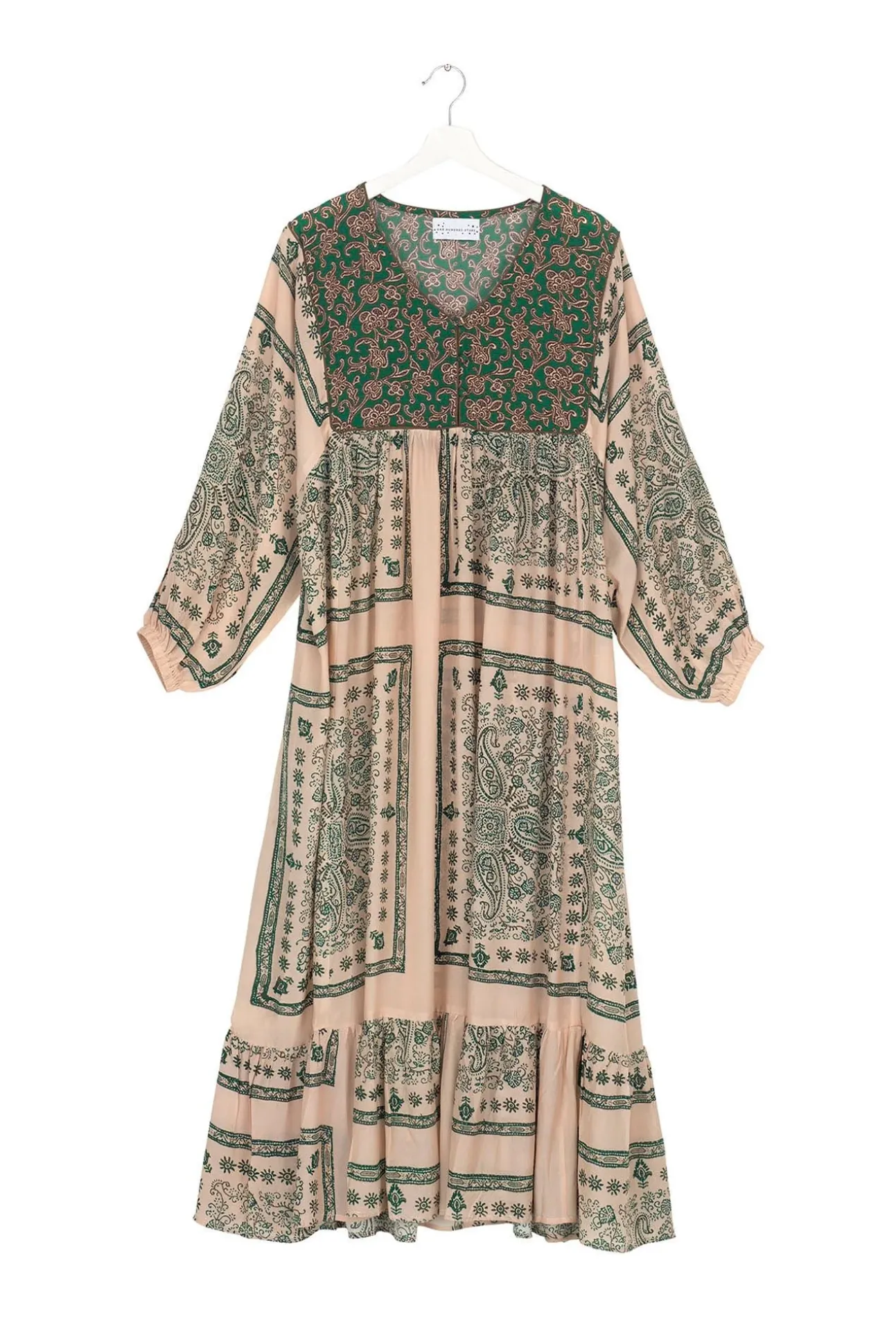 Mehndi Green Boho Dress