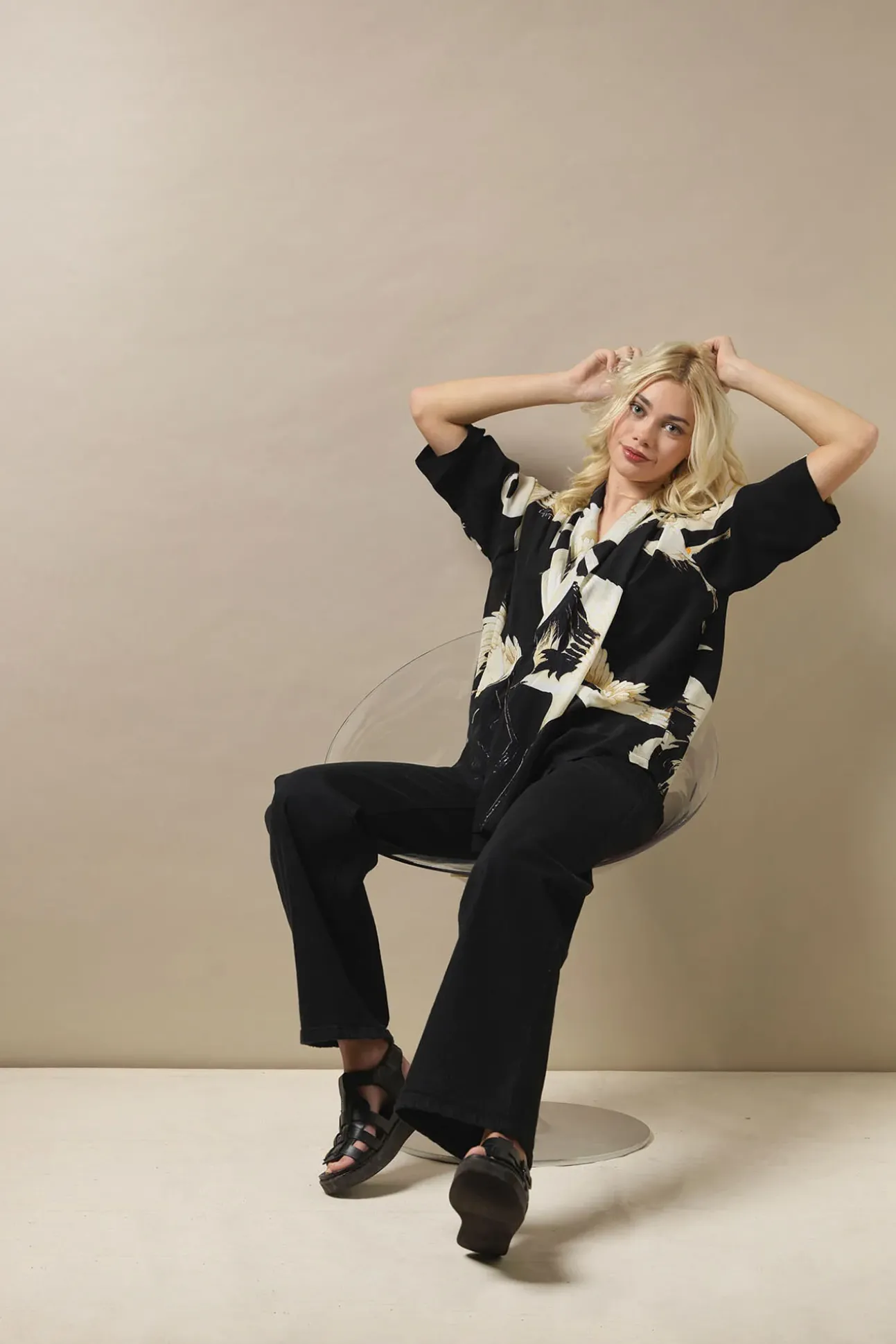 Stork Black Rachel Top