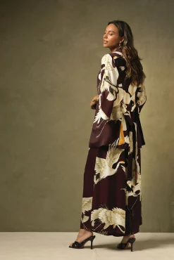 Stork Burgundy Palazzo Pant