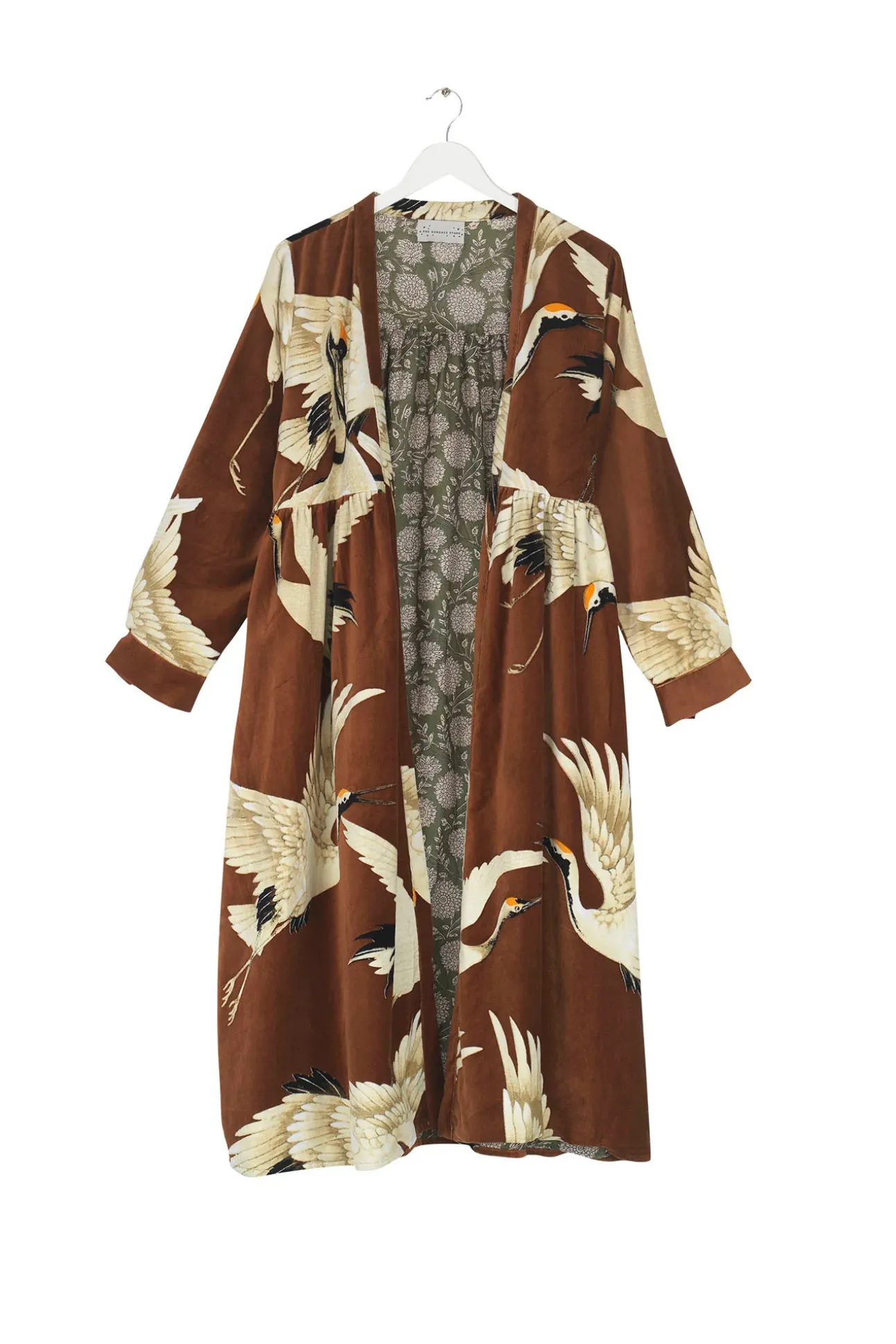 Stork Cigar Velvet Duster Coat