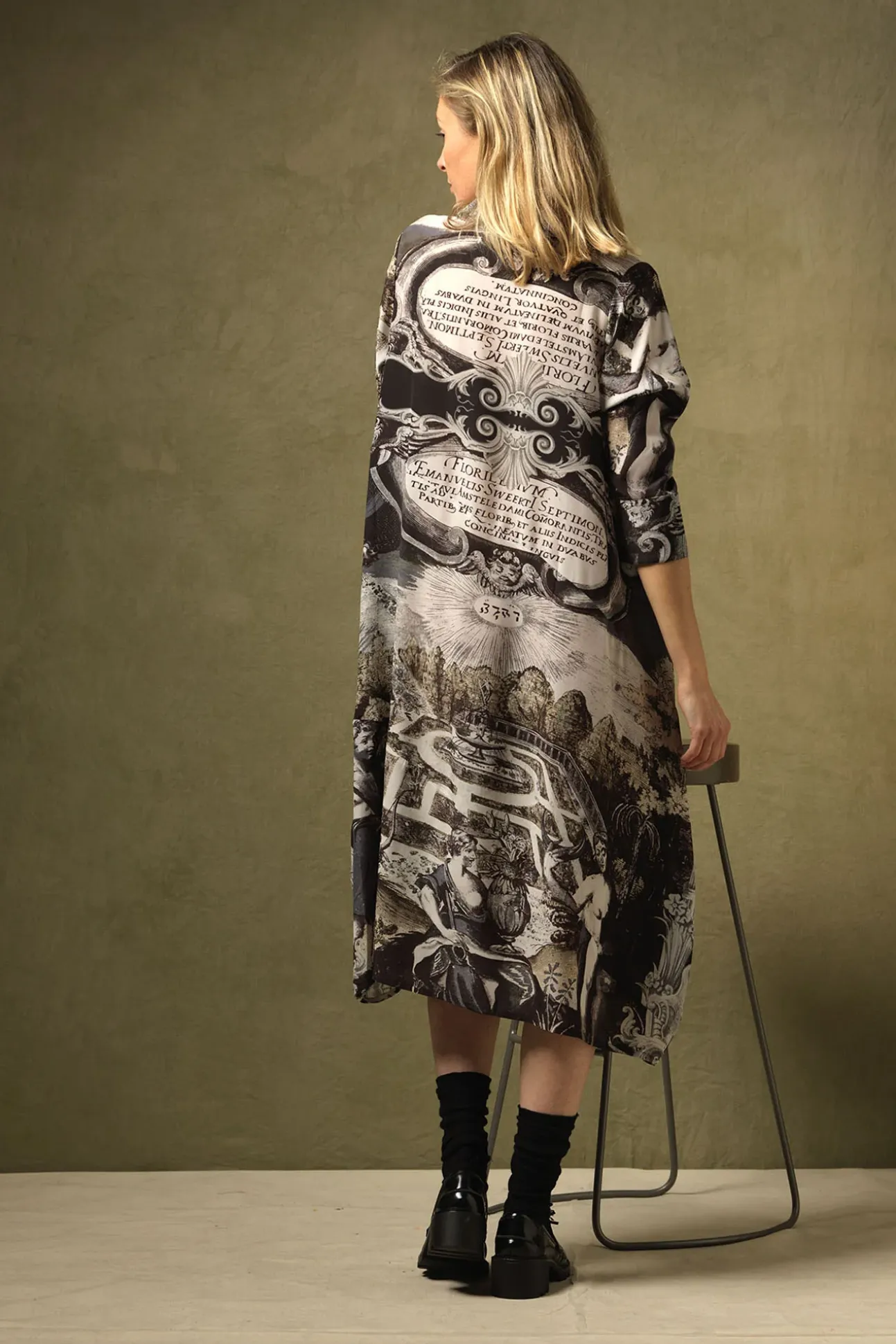 Sunburst Grey Asymmetric Dress