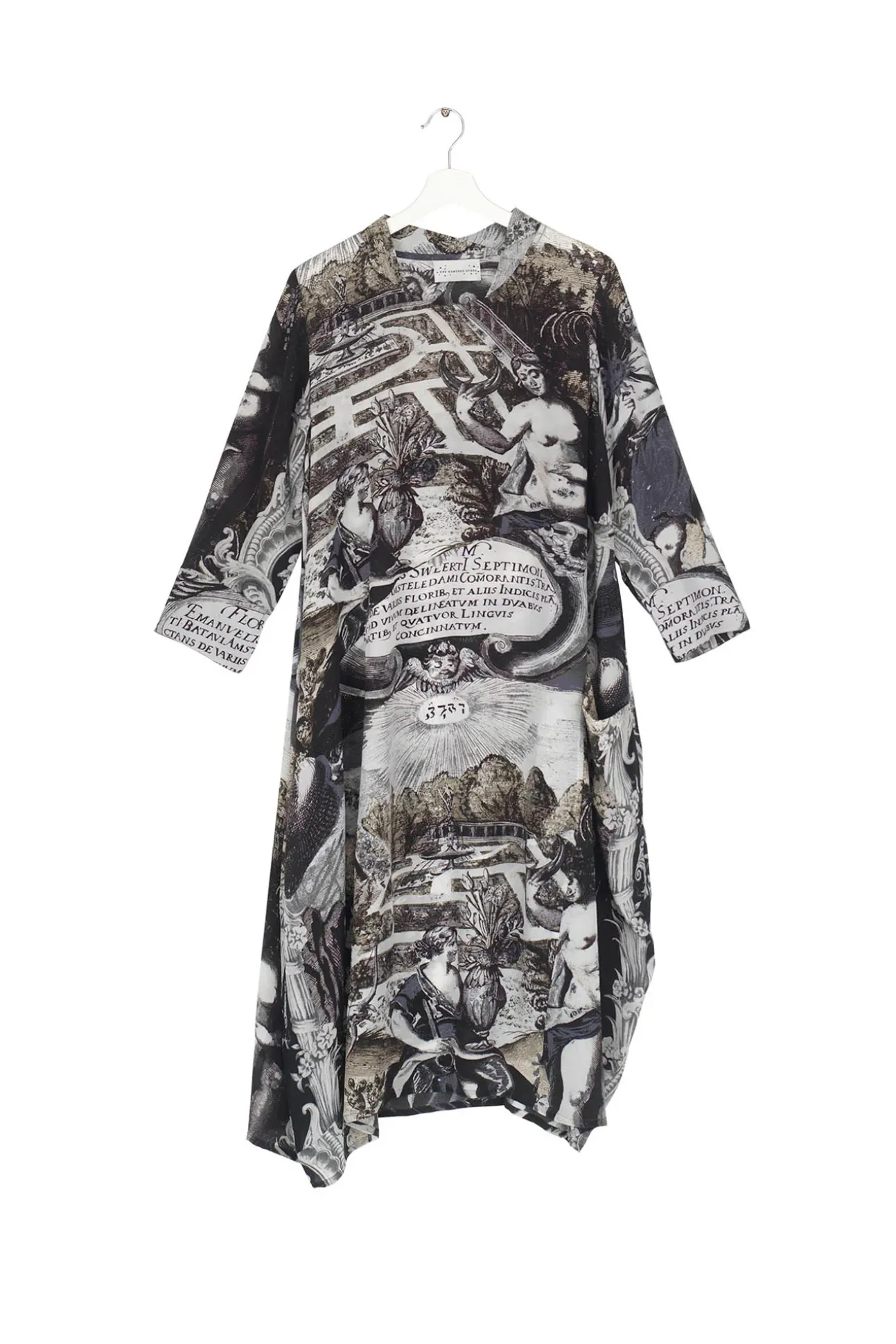 Sunburst Grey Asymmetric Dress