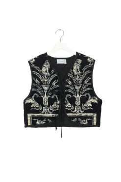 Vintage Damask Black Gilet