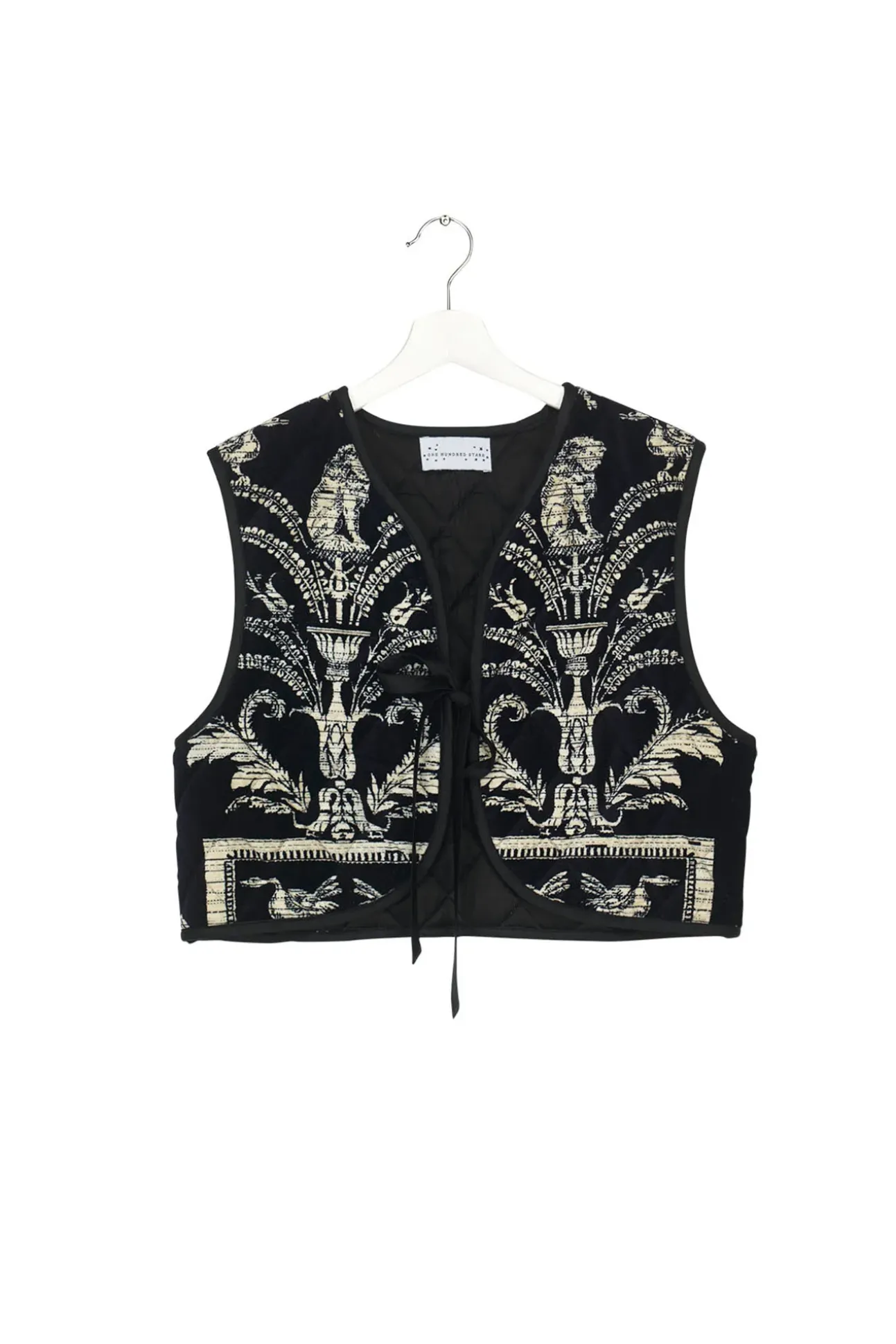 Vintage Damask Black Gilet